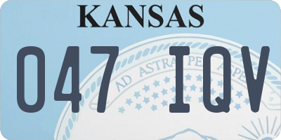 KS license plate 047IQV