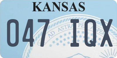 KS license plate 047IQX