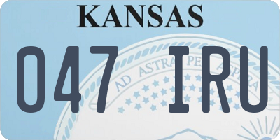 KS license plate 047IRU