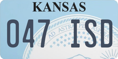 KS license plate 047ISD