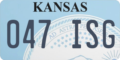 KS license plate 047ISG