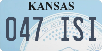 KS license plate 047ISI