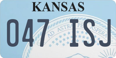 KS license plate 047ISJ