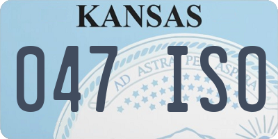 KS license plate 047ISO