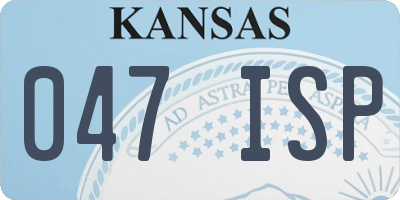 KS license plate 047ISP