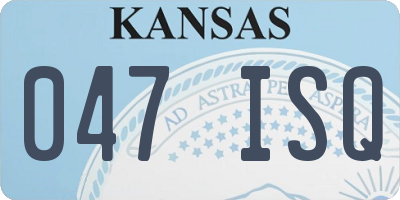 KS license plate 047ISQ