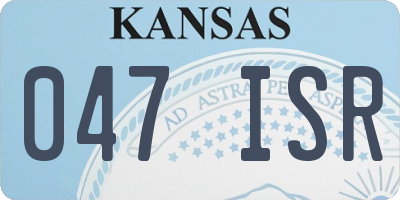 KS license plate 047ISR