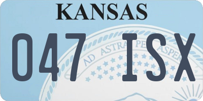 KS license plate 047ISX