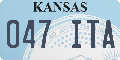 KS license plate 047ITA