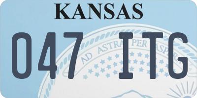 KS license plate 047ITG