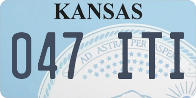 KS license plate 047ITI