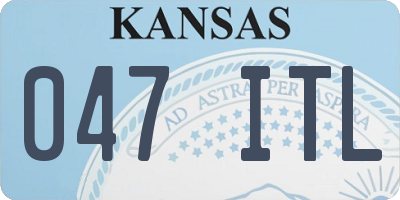 KS license plate 047ITL
