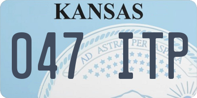 KS license plate 047ITP