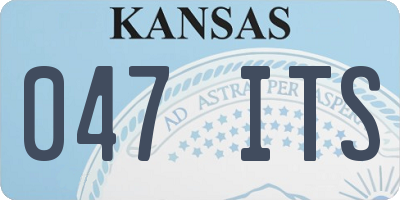 KS license plate 047ITS