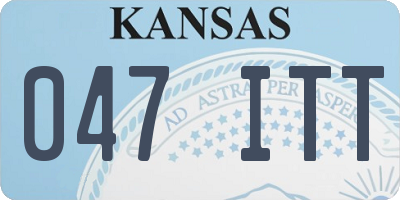 KS license plate 047ITT