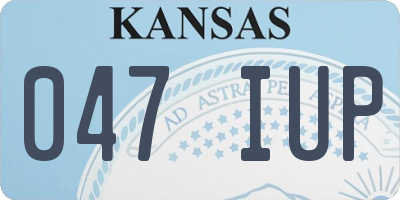 KS license plate 047IUP
