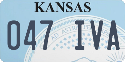 KS license plate 047IVA