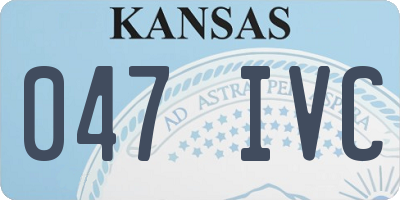 KS license plate 047IVC