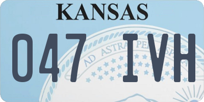KS license plate 047IVH