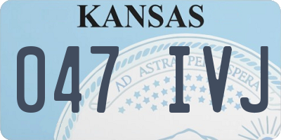 KS license plate 047IVJ