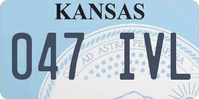 KS license plate 047IVL