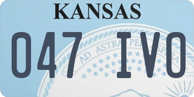 KS license plate 047IVO
