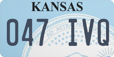 KS license plate 047IVQ