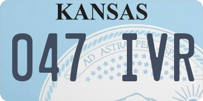 KS license plate 047IVR