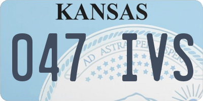 KS license plate 047IVS