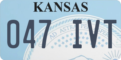 KS license plate 047IVT
