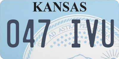 KS license plate 047IVU