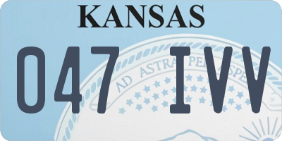 KS license plate 047IVV