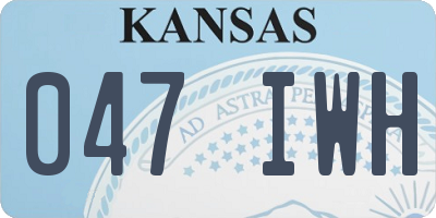 KS license plate 047IWH