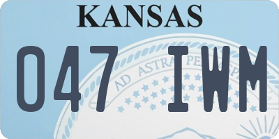 KS license plate 047IWM