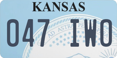 KS license plate 047IWO