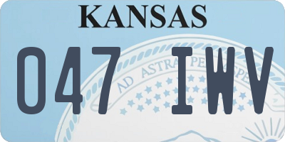 KS license plate 047IWV