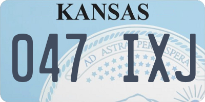 KS license plate 047IXJ