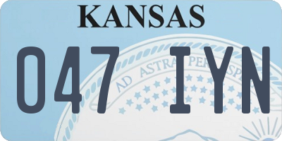KS license plate 047IYN