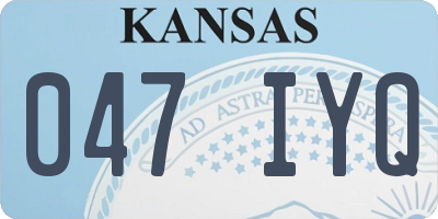 KS license plate 047IYQ