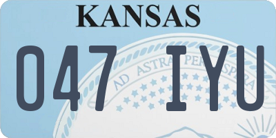 KS license plate 047IYU