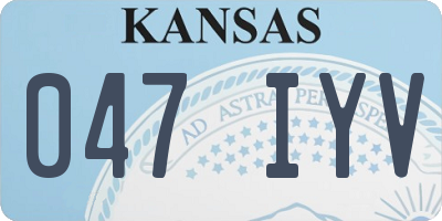 KS license plate 047IYV