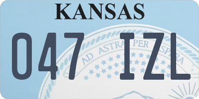 KS license plate 047IZL