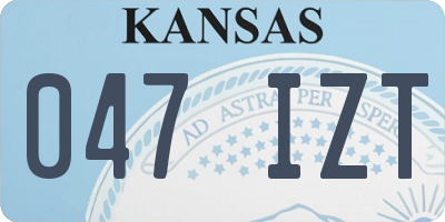 KS license plate 047IZT