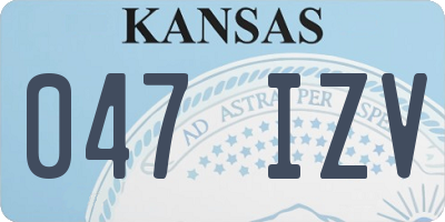 KS license plate 047IZV