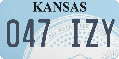 KS license plate 047IZY
