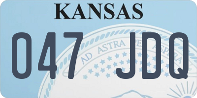 KS license plate 047JDQ