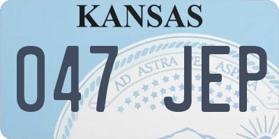 KS license plate 047JEP