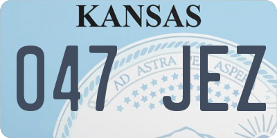 KS license plate 047JEZ