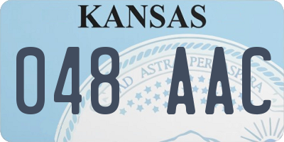 KS license plate 048AAC