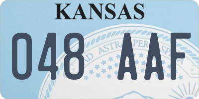 KS license plate 048AAF